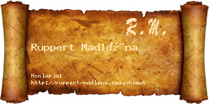 Ruppert Madléna névjegykártya
